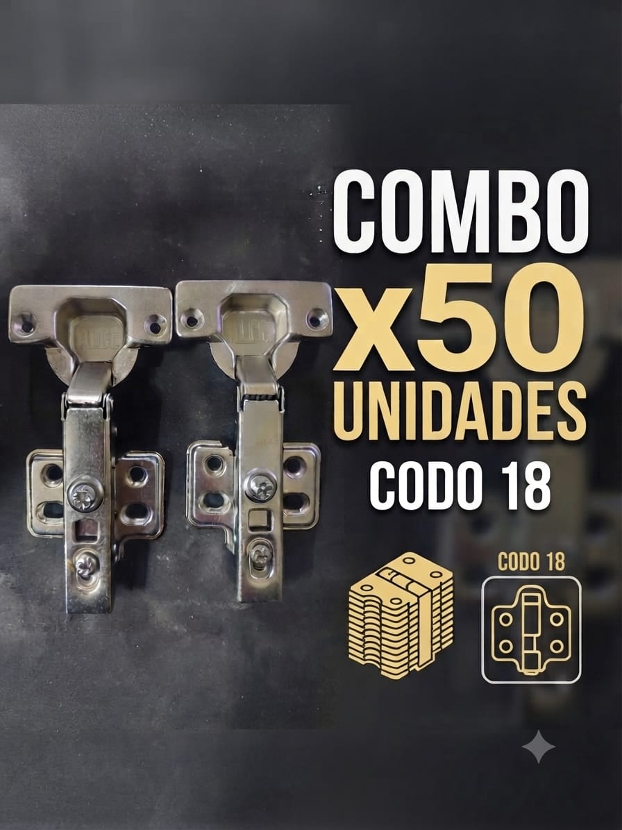 Bisagras combo 50 unidades C/18