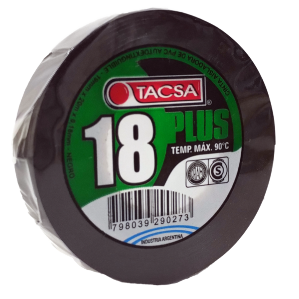 OFERTA TACSA CINTA AISLANTE 19MM X 20MTS B/N - https://herrajesdaversa.com.ar