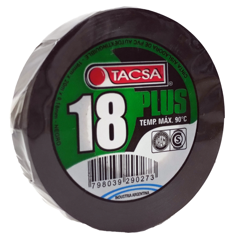 OFERTA TACSA CINTA AISLANTE 19MM X 20MTS B/N - https://herrajesdaversa.com.ar