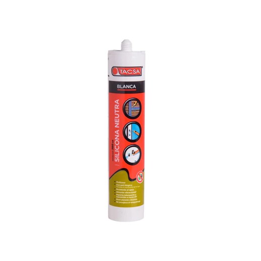 OFERTA TACSA SILICONA NEUTRA BLANCA 280ML efectivo - https://herrajesdaversa.com.ar