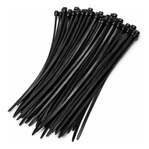 TACSA PRECINTO PLASTICO NEGRO 20cm (25 unidades) - https://herrajesdaversa.com.ar