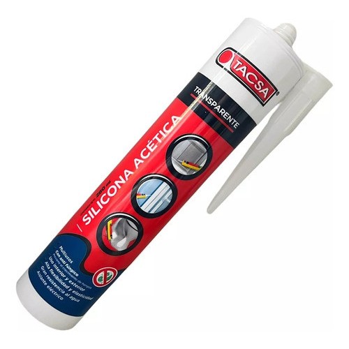 TACSA TUBO SILICONA ACETICA TRANSPARENTE 280ML - https://herrajesdaversa.com.ar