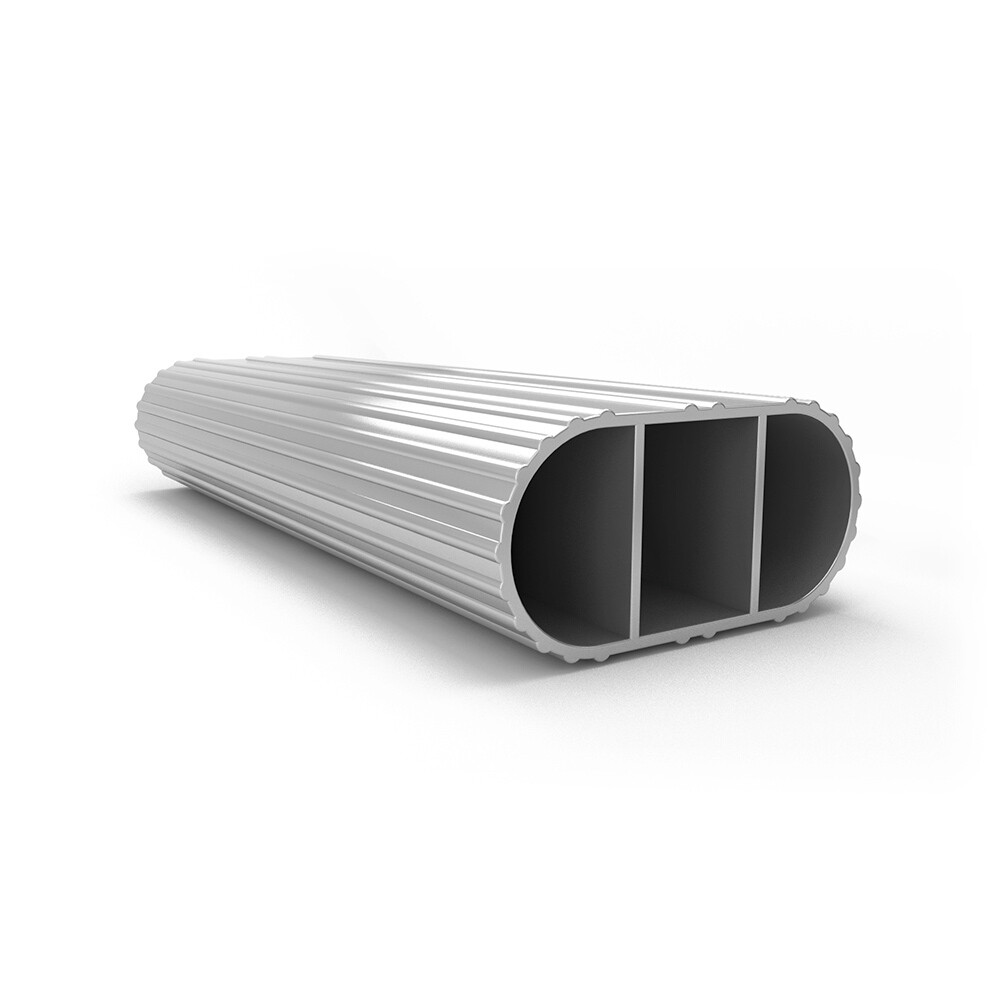 CAÑO OVAL ALUMINIO ESTRIADO RIMAC 17-604 - https://herrajesdaversa.com.ar