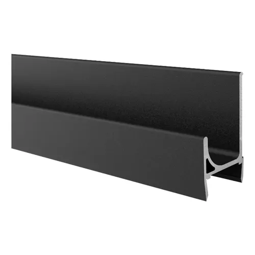 PERFIL TIRADOR ALUMINIO GW- - J 18MM 3MTS NEGRO - https://herrajesdaversa.com.ar