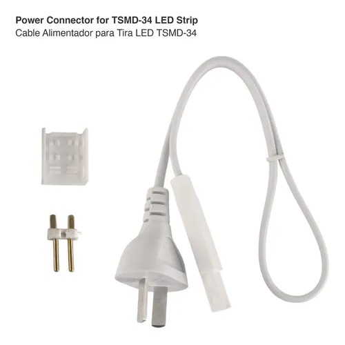 CABLE ALIMENTADOR PARA TIRA LED CON CONECTOR PLUG ARG - https://herrajesdaversa.com.ar