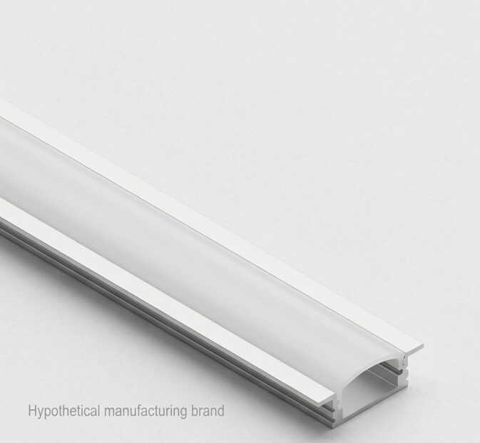 PERFIL LED ALUMINIO (BLANCO) DE EMBUTIR 24,8X7mm (2 MTS)
