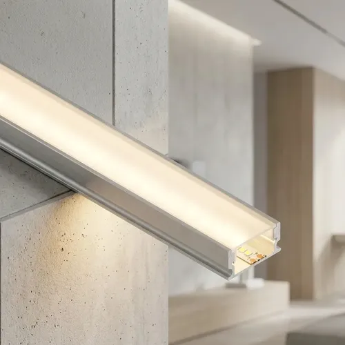 PERFIL LED ALUMINIO FLAT APLICAR 16,8X6,6MM (2 MTS) - https://herrajesdaversa.com.ar